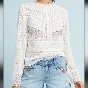 Anthropologie x James Coviello Burnham Lace Top